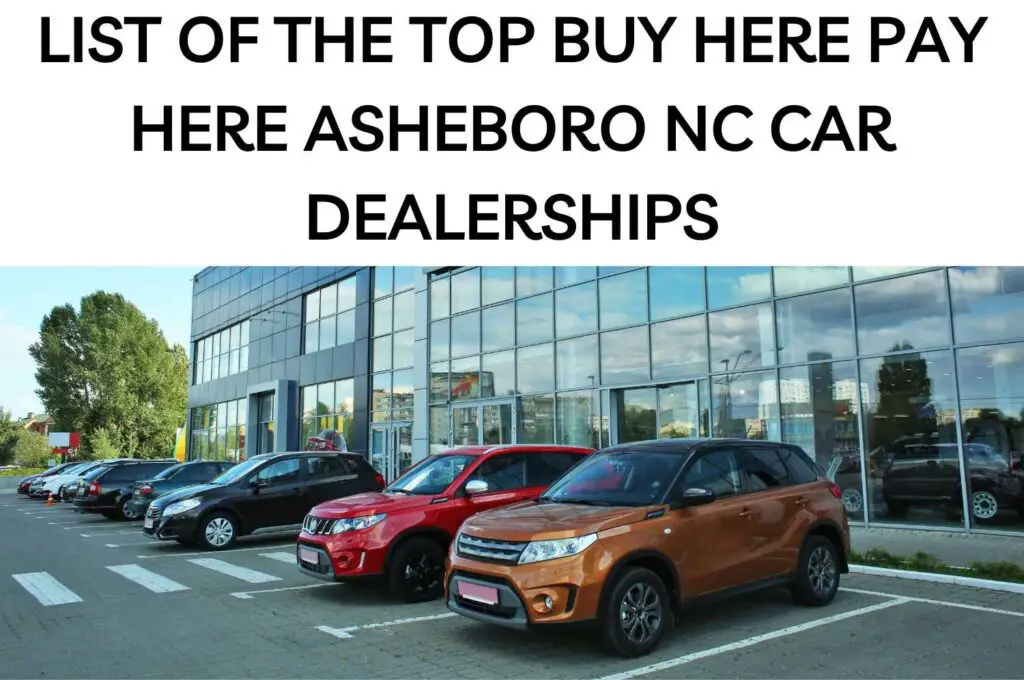 buy here pay here car lots in Asheboro